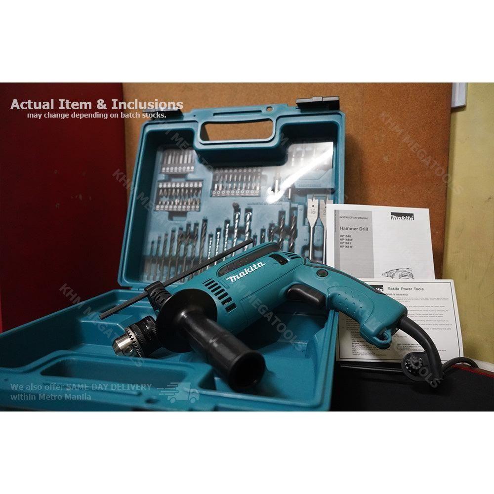 Makita HP1640KX3 Hammer Drill with Case (74pcs Accessories) - KHM Megatools Corp. Makita HP1640KX3 Hammer Drill with Case (74pcs Accessories) - KHM Megatools Corp.